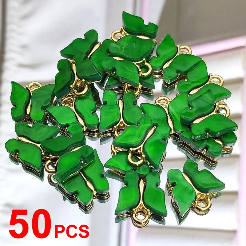 50Pcs/set New Cute Butterfly Jewelry Accessories Multicolor Fashion Charm Jewelry DIY Earrings Necklaces Bracelet Wholesale