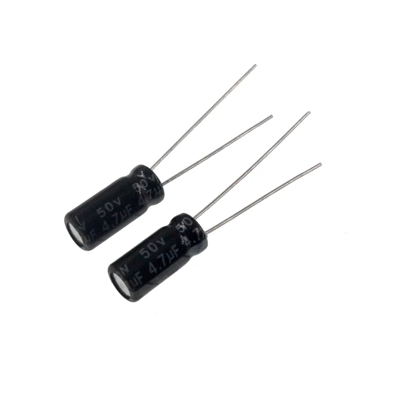 50pcs 4.7uF 50V 4.7MFD 50Volt 4*7mm Aluminum Electrolytic Capacitor Radial 4.7mf50v 4.7uf50v 50v4.7mf 50v4.7uf