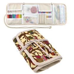 Nieuwe Uil Haaknaald Case Naald Houder Organizer Roll Bag Breien Accessoires-30