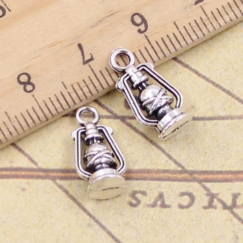 30pcs Charms Ancient Oil Lamp 16x8x6mm Tibetan Bronze Silver Color Pendants Making Findings Handmade Antique DIY Jewelry