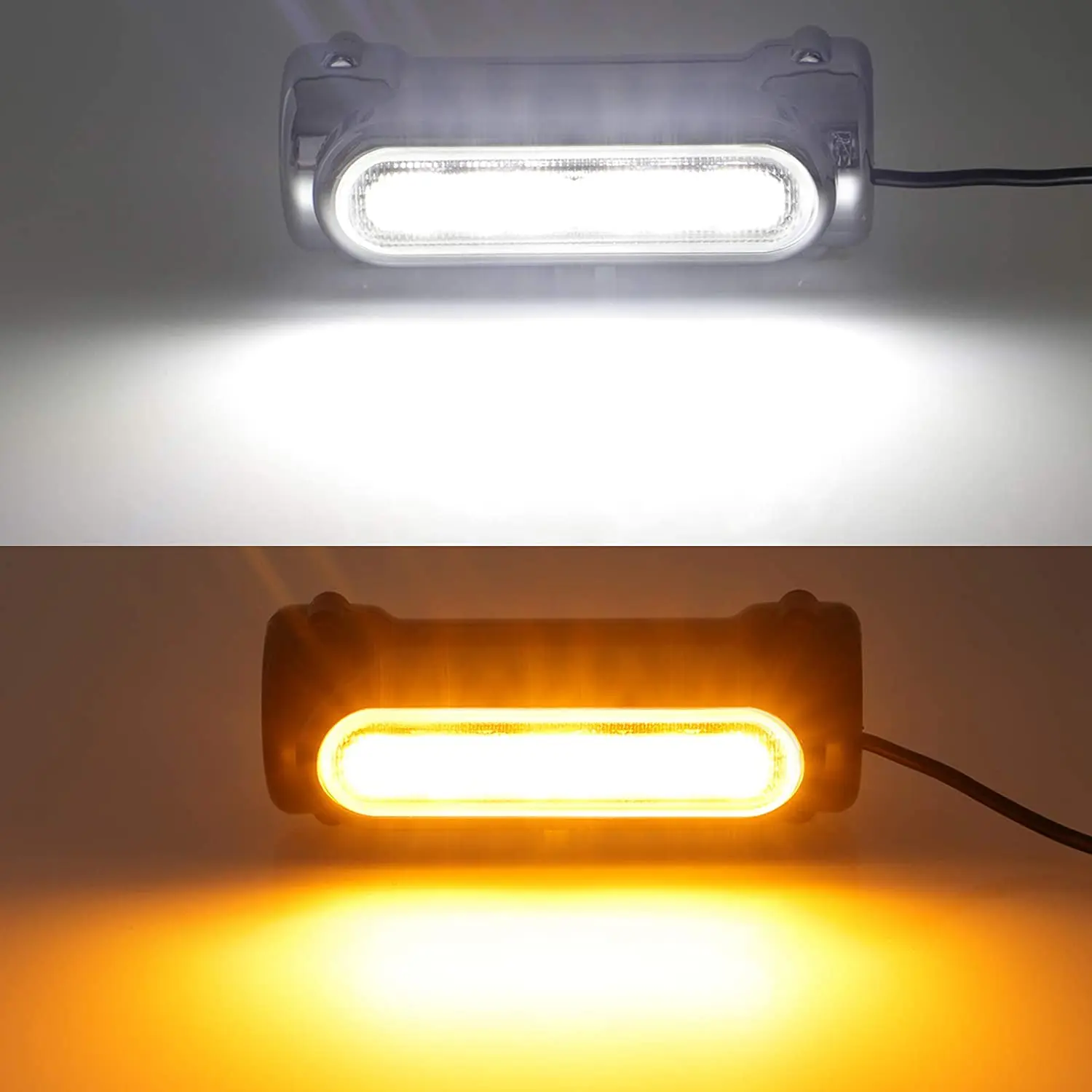 Faduies preto/cromado barra de estrada para motocicleta, luz branca com led âmbar para barras de acidente para modelo de harley touring