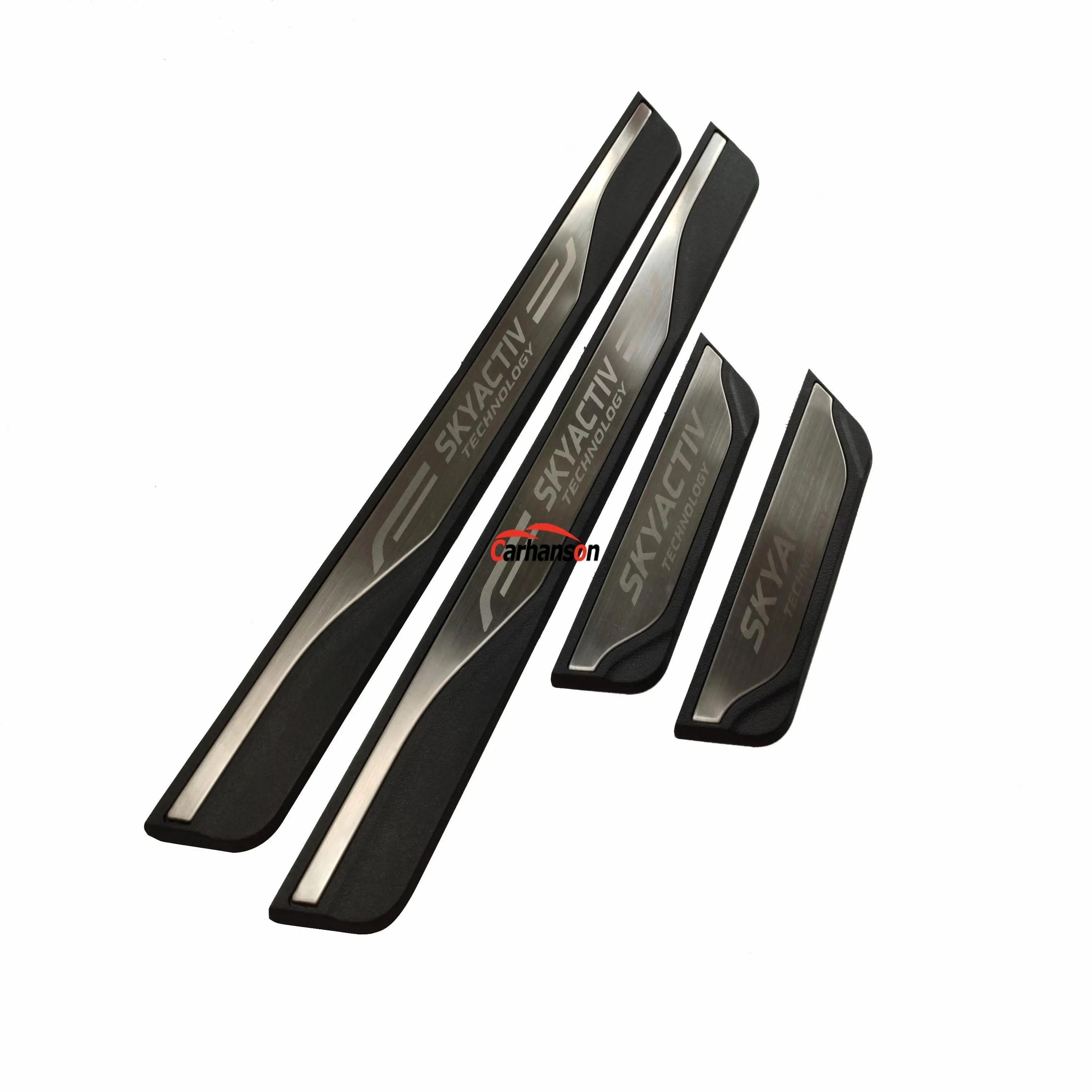 اكسسوارات السيارات التصميم لمازدا 6 عتبة باب من الفولاذ المقاوم للصدأ غطاء الدواسة شرائط حامي السيارات ملصق 2014 2015 2017 2020