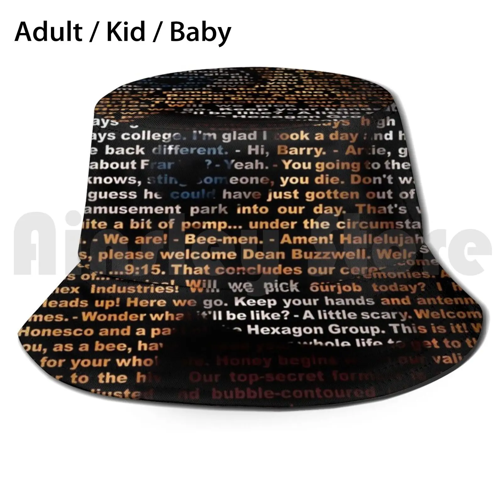 Untitled Text Sun Hat Foldable UV Protection Bee Movie Meme Bee Movie Script Memes Bee Barry Benson Shrek Script