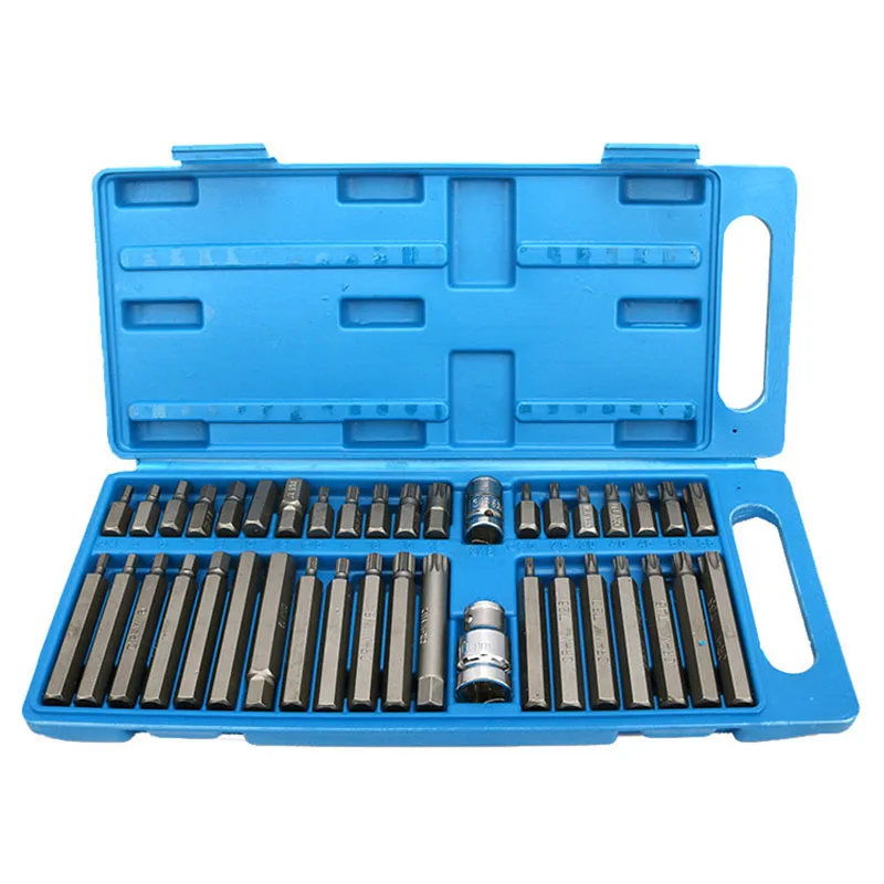 Drill Bit Set Tool Kit, Hex Star, 1/2-Inch, 3/8-Inch, 40 Pcs.