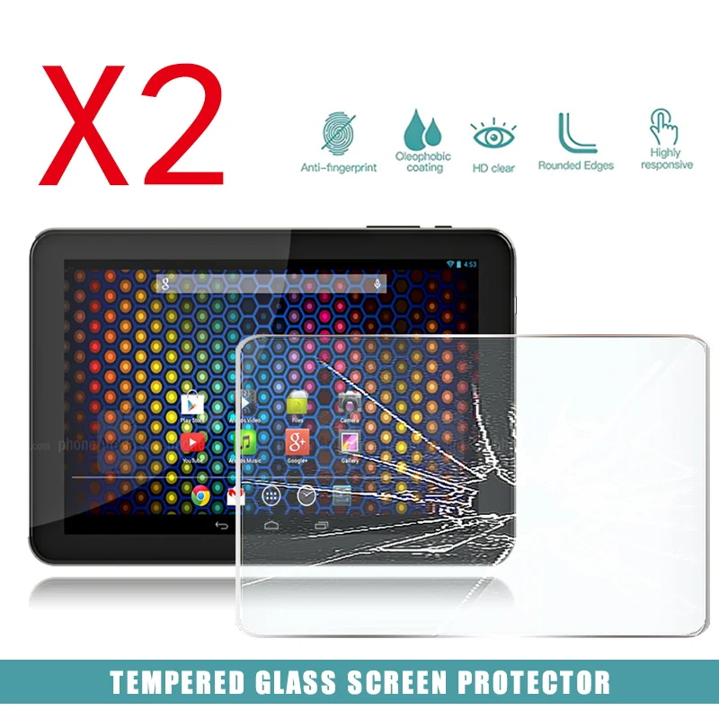 

2Pcs Tablet Tempered Glass Screen Protector Cover for Archos 90 Neon HD Tablet Anti-Fingerprint Explosion-Proof Tempered Film