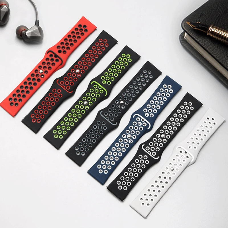 20mm watch band For Samsung Galaxy Watch 4 classic 46mm 42mm smartwatch Silicone Ridge Sports Bracelet Galaxy Watch 4 44mm 40mm