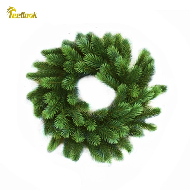 

Teellook 30cm 45cm 60cm Christmas wreath PE leaves New Year Christmas Hotel Mall decoration pendant