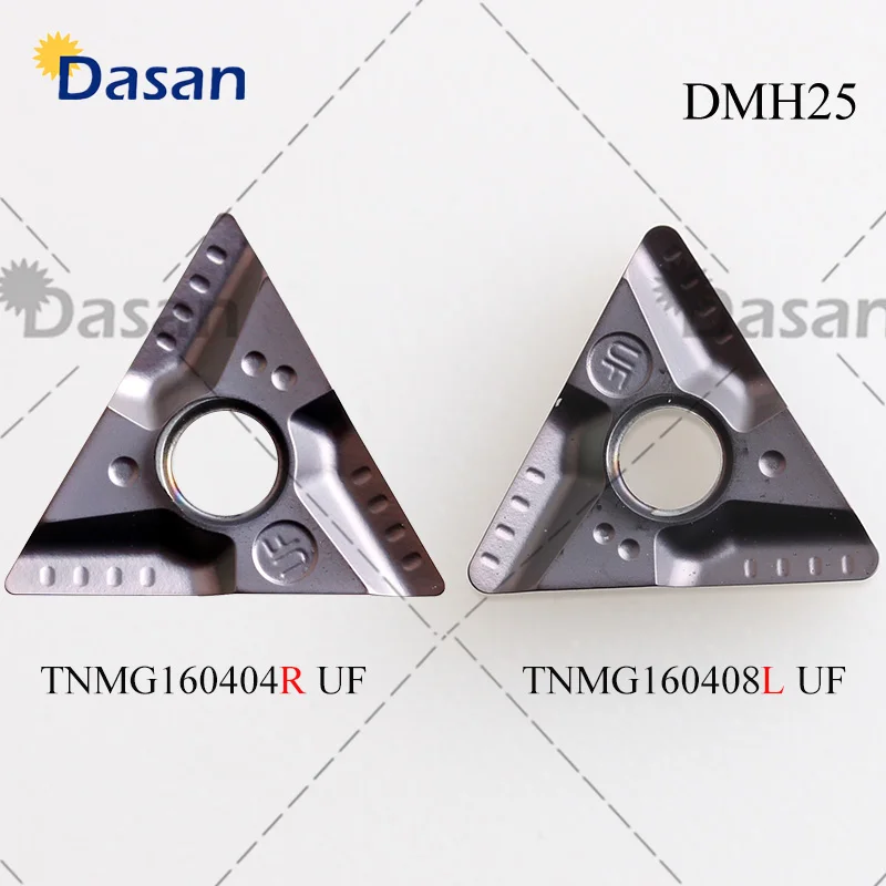 10 Chiếc TNMG160404 Carbide Dạng TNMG160408 UF Hợp Kim Cứng Gốc DH60 Tiện TNMG Dụng Cụ Xoay Thép Cứng Không Gỉ