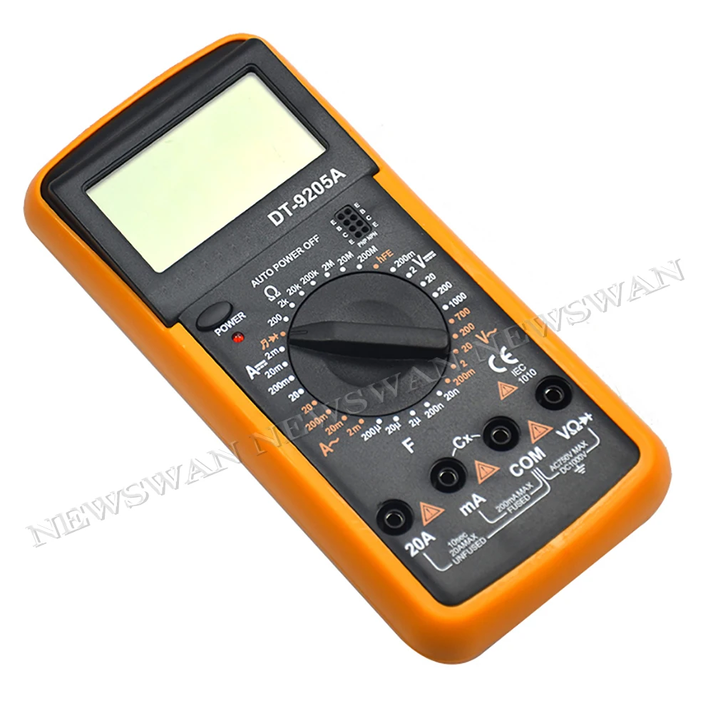 Free Shipping DT9205A AC DC LCD Display Hot Sale Professional Electric Handheld Digital Multimeter Tester Multimetro Multitester