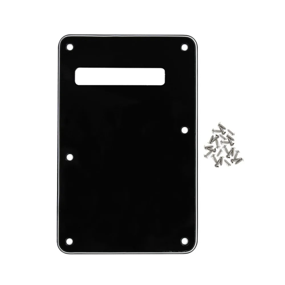 FLEOR 1pc ST Gitarre Schlagbrett Tremolo Hohlraum Abdeckung Gitarre Zurück Platte Rückplatte mit Schrauben für FD ST – Detail 6