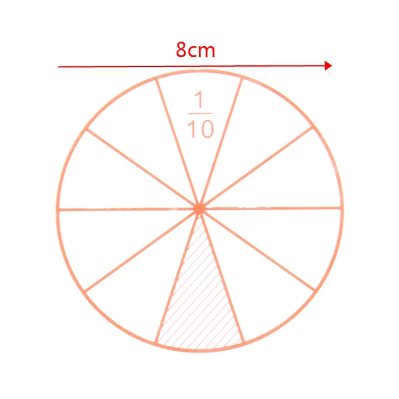 12Pcs strumento per l'insegnamento della frazione della matematica per bambini strumento di apprendimento della frazione matematica per bambini in plastica portatile giocattoli educativi regalo