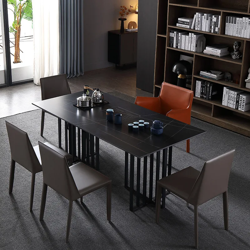 Slate tea table and chair combination tea table minimalist office to receive tea table households