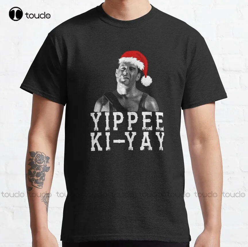 Die Hard - Yippee Ki Yay Original Fan Art 1980S John Mcclane Bruce Willis Nakatomi Christmas Party 1988 Classic T-Shirt Xs-5Xl