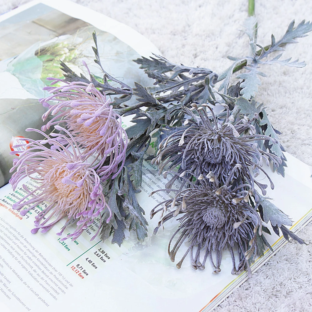 Künstliche Blumen, kurze Zweige, Krabbenklauen-Design, 2-fach, für Festivals, Girlanden, Vasen, zur Dekoration von Wohnräumen, für Hochzeiten, künstliche Pflanzen. – Detail 1