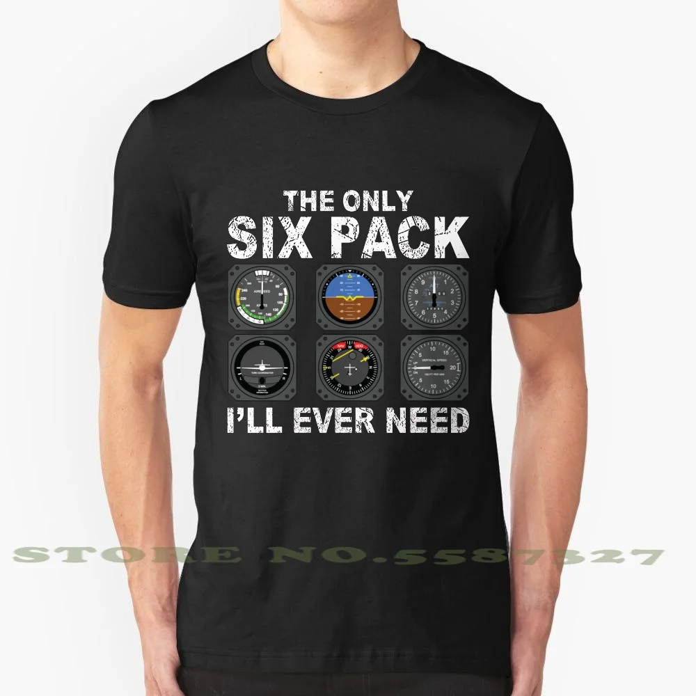 The Only Six Pack I'Ll Ever Need Professional Pilot T Shirt 100% Cotton T-Shirt