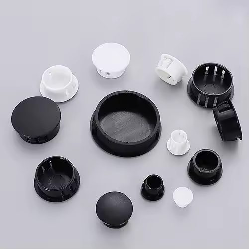 10PCS Snap-on Hole Plug 5mm~50mm Round Plastic Black / White Blanking End Caps Tube Pipe Inserts Plug Bung - Image 4