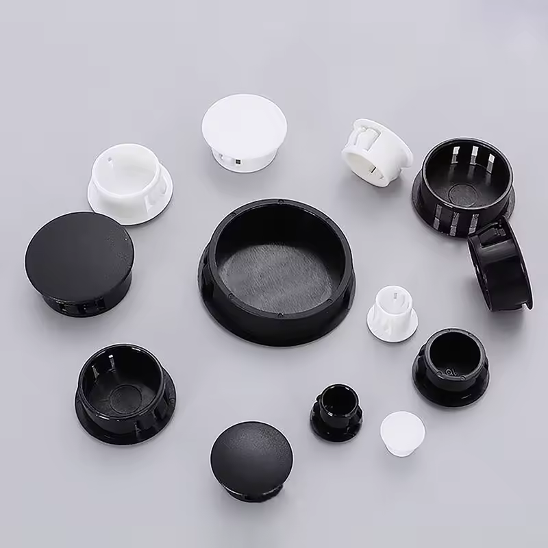 10PCS Snap-on Hole Plug 5mm~50mm Round Plastic Black / White Blanking End Caps Tube Pipe Inserts Plug Bung - Image 4