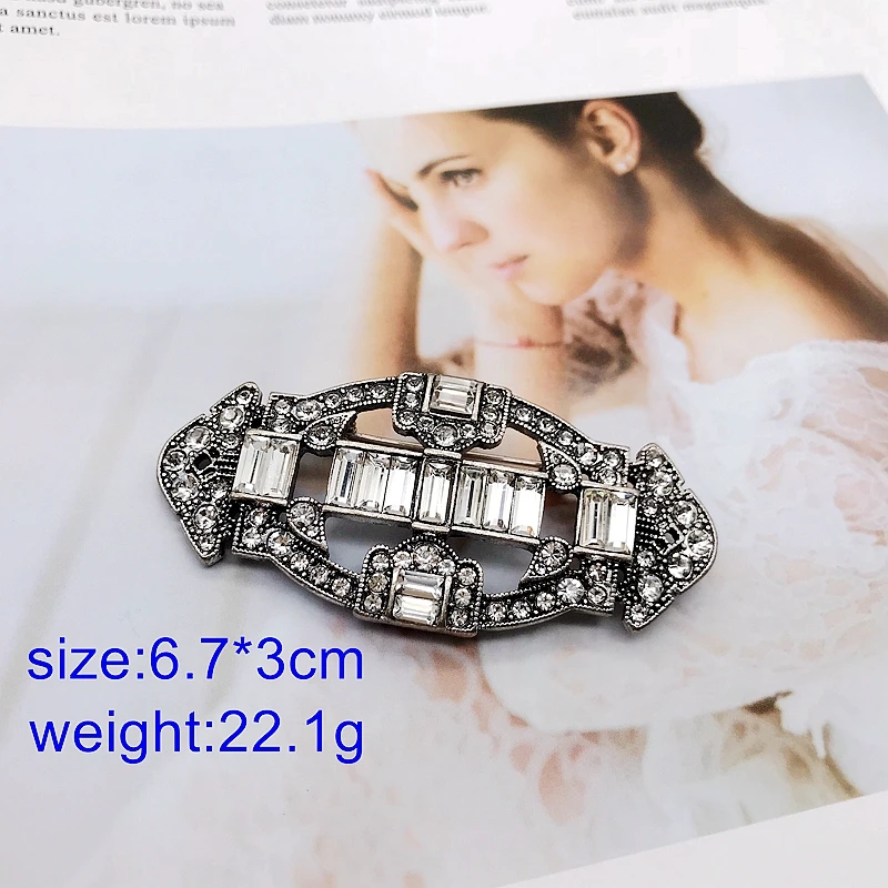 Antique Jewelry Rhinestone Crystal Brooches Vintage Alloy Retro Pins Jewelry For Women