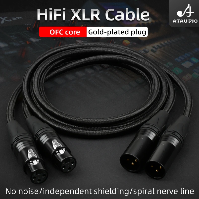 Hifi kabel XLR wysokiej jakości 6N OFC dźwięku mikrofonu przewód Plug XLR kabel przedłużający do mikser Audio wzmacniacze