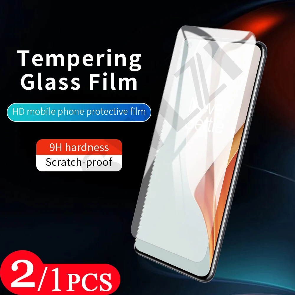 2/1Pcs tempered glass for oneplus 9 9E 9R Nord N10 N100 8 8T plus 7 7T pro phone screen protector oneplus 6 6T protective film