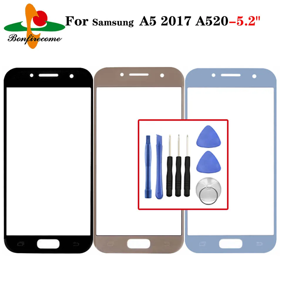 For Samsung Galaxy A5 2017 A520 A520M A520F Touch Screen Sensor LCD Front  Glass Outer Lens Replacement