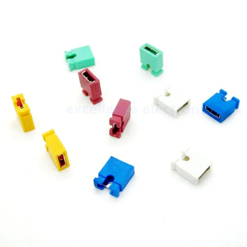 120PCS/Lot 2.54mm Jumper Cap Colorful Pin Header Standard Computer Jumper Blocks Connector