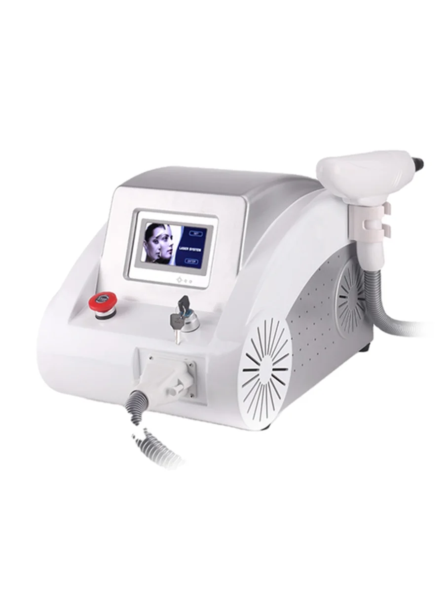 Laserowa maszyna do usuwania tatuażu ND YAG Pigment do brwi Maszyna do usuwania tatuażu z czerwonym wskaźnikiem.