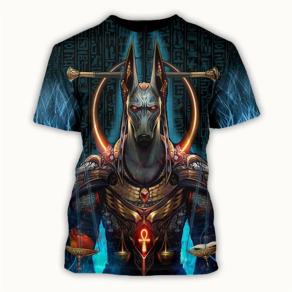 

CLOOCL Summer Men T-shirts Ancient Egypt Gods 3D Print Goddesses Pharaoh Tee Shirt Short Sleeve Plus Size Fashion Pullover Tops