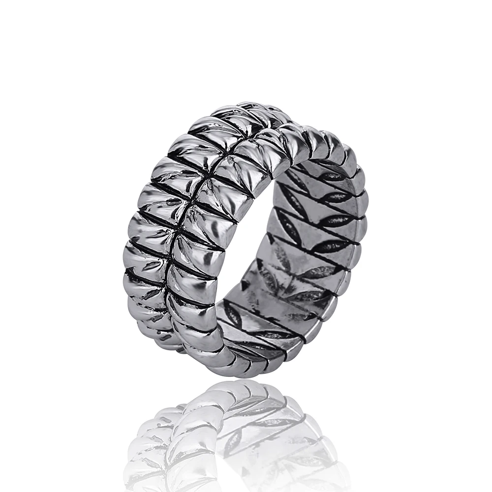 Buddha Ring Silver color Men Biker Charm Bicycle Female Buddhism Jewelry Motorcycle Tire Texture Boeddha Ring Drop Shipping