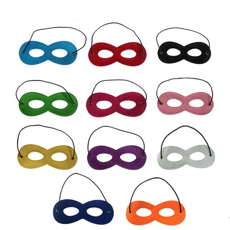 Kids Adults Solid Color Felt Eye Mask Boy Girl Women Men Masquerade Wear Birthday  Bar Party Decoration  Props Wedding Festival