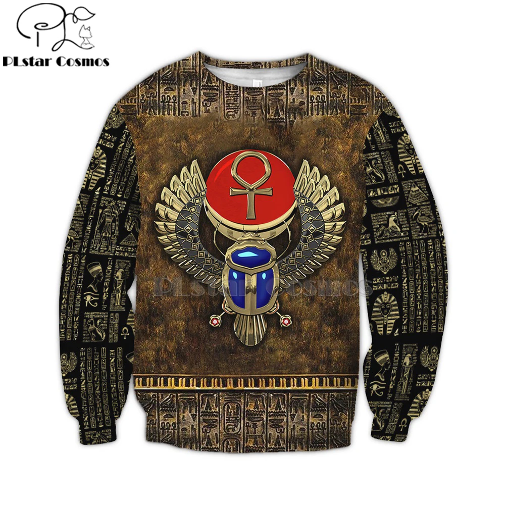 Mysterious retro ancient Horus Egypt goddess Pharaoh 3d hoodies Sweatshirt women for men zip hoodies Halloween cosplay apparel