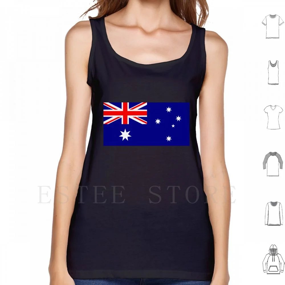 Australia Flag Tank Tops Vest Sleeveless Australia Kangaroo Flag Country World Fashion Men Womens Trends Tendencies Hipster