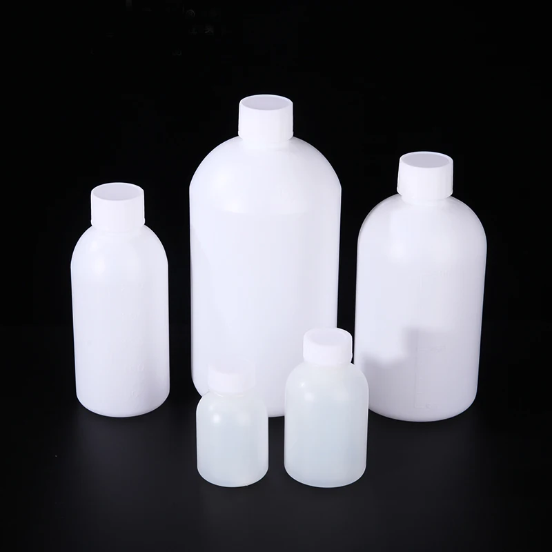 50-100mL Small Mouth Plastic Reagent Bottle HDPE Sample bottle with inner cover laboratory