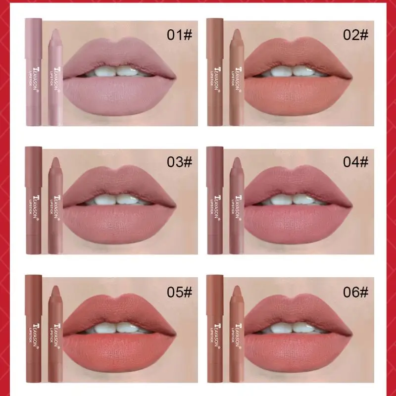 TEAYASON Faul Lippenstift Matte Lip Gloss Dauerhafte Feuchtigkeits Lippenstift Nicht Stick Zu Die Tasse Koreanische Stil Make-Up Kosmetik TSLM1