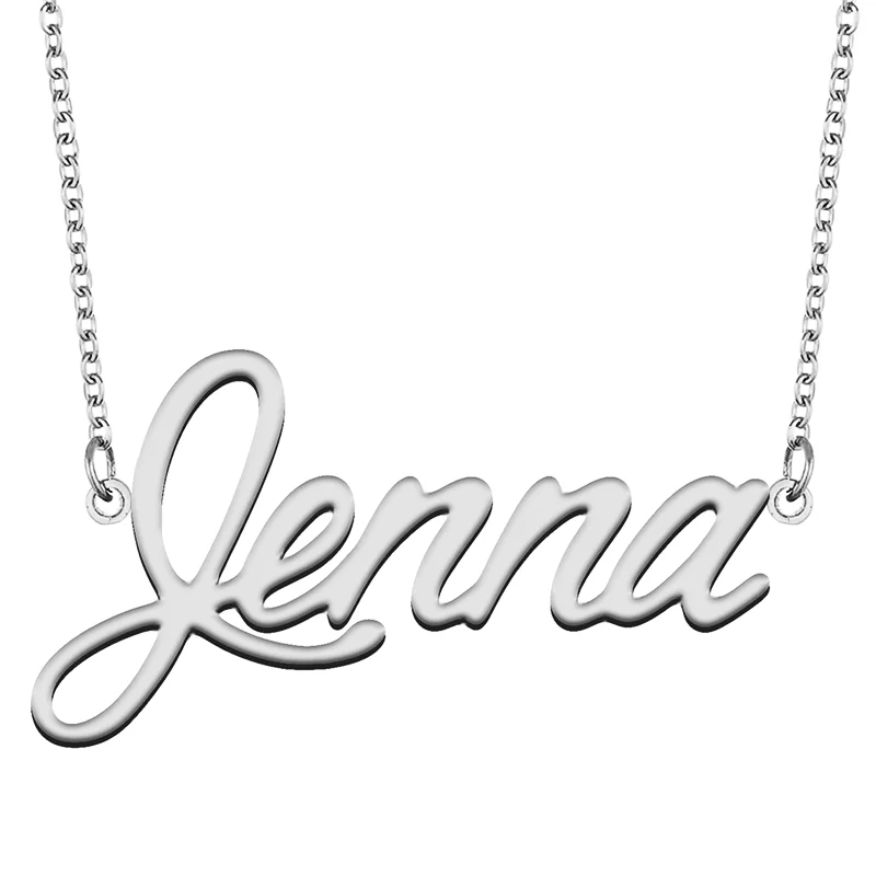 Jenna Custom Name Necklace Customized Pendant Choker Personalized Jewelry Gift for Women Girls Friend Christmas Present