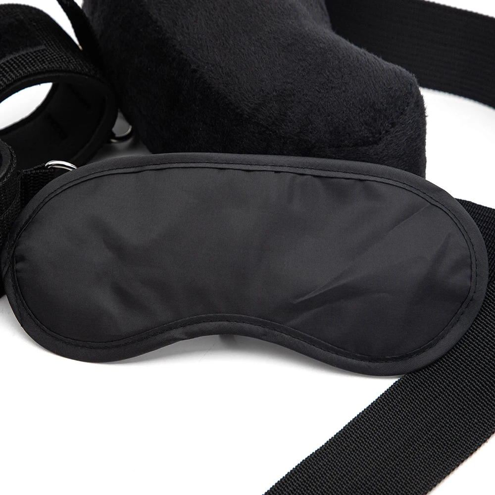 Fetish Bed Bondage Straps Set Love Posture Neck Collar Leg Cuffs Handcuffs Plush Sex Pillow BDSM Adult Game Couples Sex Toys image 6