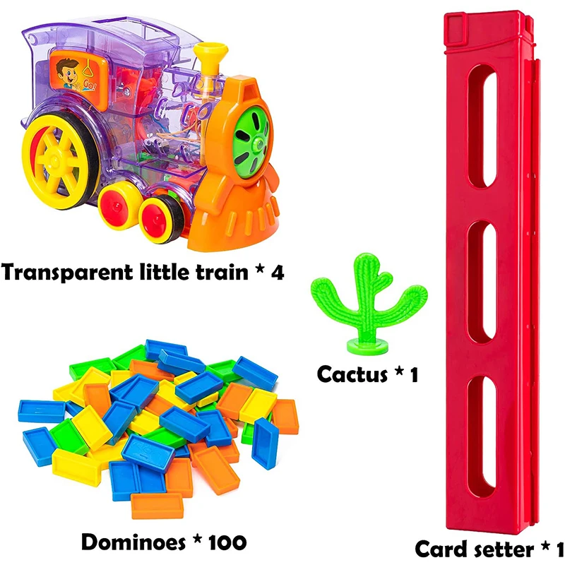 Domino lokomotywa dzieci 103 sztuk bloki zestaw modeli kolorowe budowanie gry kreatywne edukacyjne DIY zabawki prezent dla dzieci