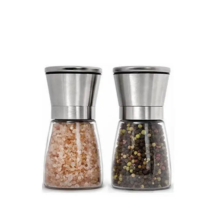 

Pepper Mill Grinder Stainless Steel Manual Salt Portable glass Muller Spice Sauce Home kitchen Tool SN465