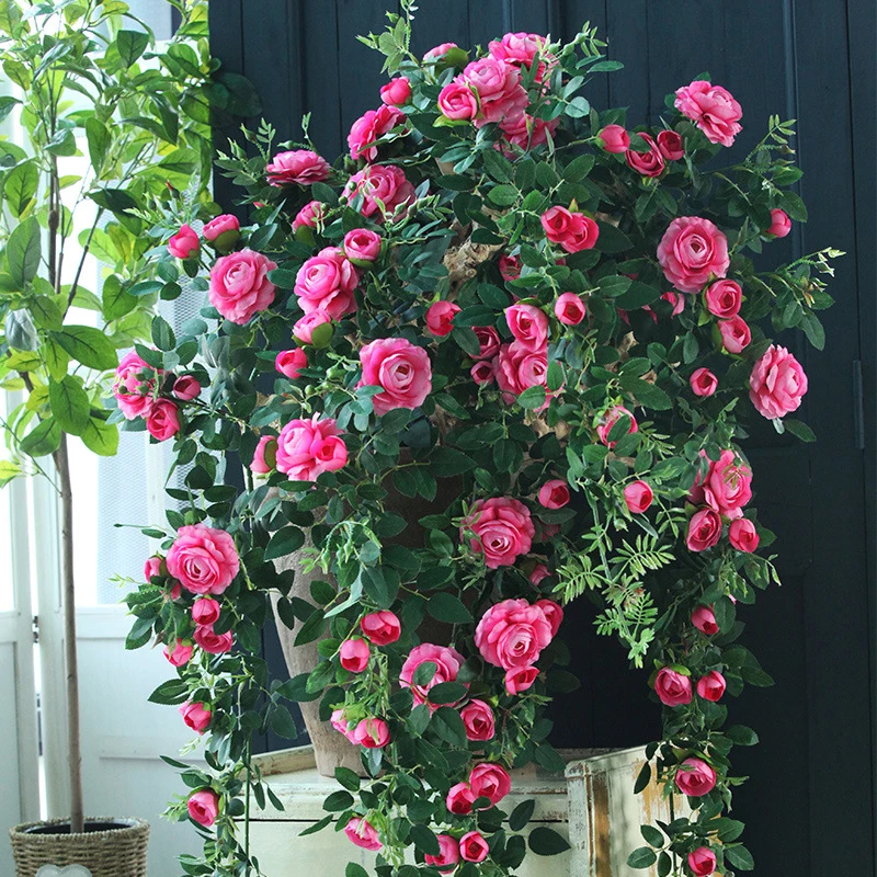 Artificial Peony Flower Vine, False Rose Vine, Family Wedding, Park, Ceiling Decoration