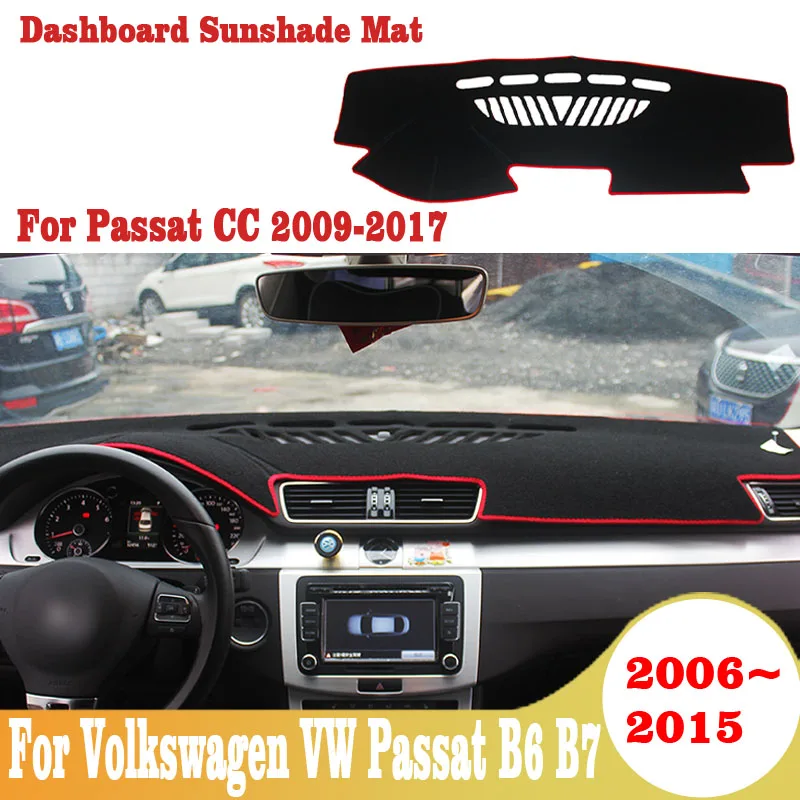 Car dashboard light Instrument platform desk cover Mat Carpets For Volkswagen VW Passat B6 B7 2006-2015 For Passat CC 2009-2017