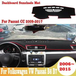 Car dashboard light Instrument platform desk cover Mat Carpets For Volkswagen VW Passat B6 B7 2006-2015 For Passat CC 2009-2017