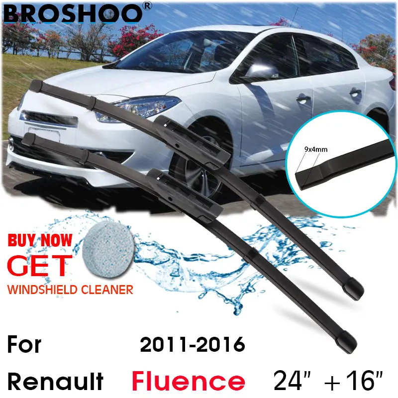 

Car Wiper Blade Front Window Windscreen Windshield Wipers Blades Auto Accessories For Renault Fluence 24''+16'' 2011-2016