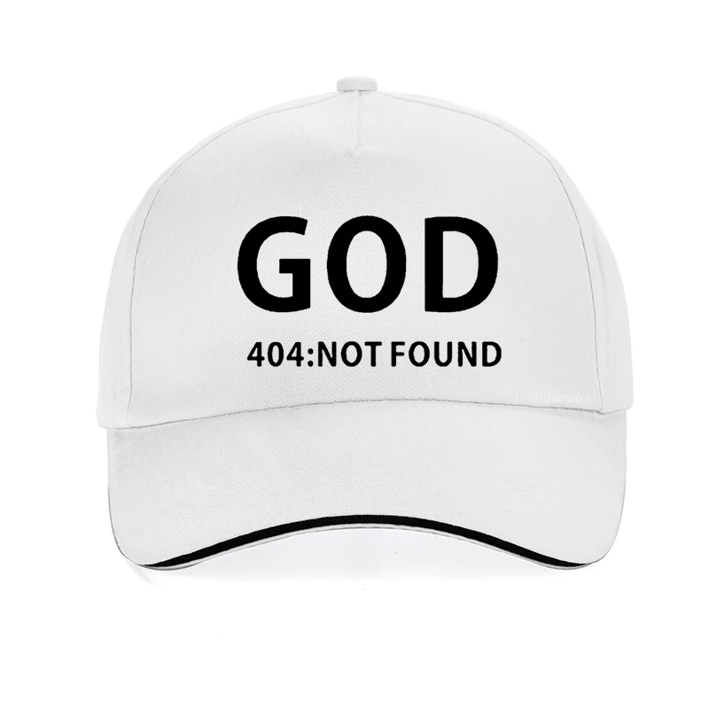 GOD 404 NOT FOUND Atheism Religion Atheist FUNNY humour PRINTED Baseball Cap Summer Fashion Men women snapback hat