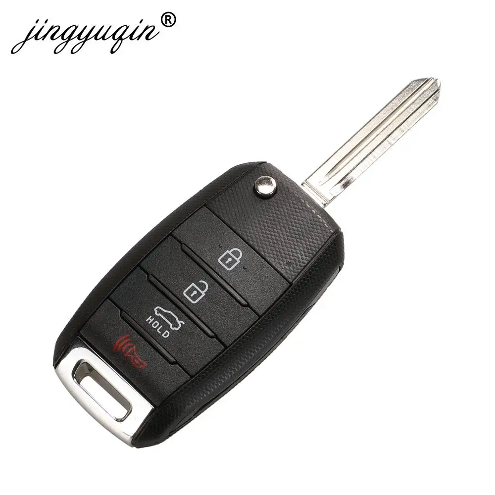 jingyuqin 3/4BT Flip Remote Car Key Shell For Kia Carens Ceed Rio Sportage Optima Sorento Cerato Soul Forte Seltos Fob Housing