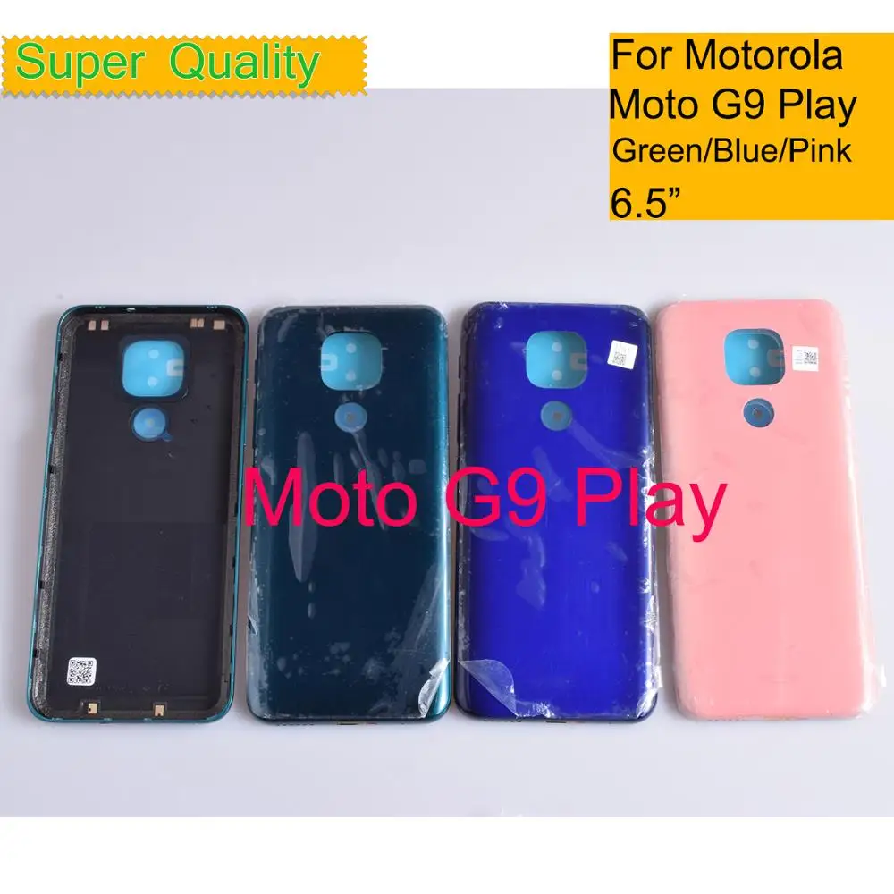 10Pcs/Lot For Motorola Moto G9 Play Housing Battery Cover Back Cover Case Rear Door Chassis Shell G9 Play Replacement