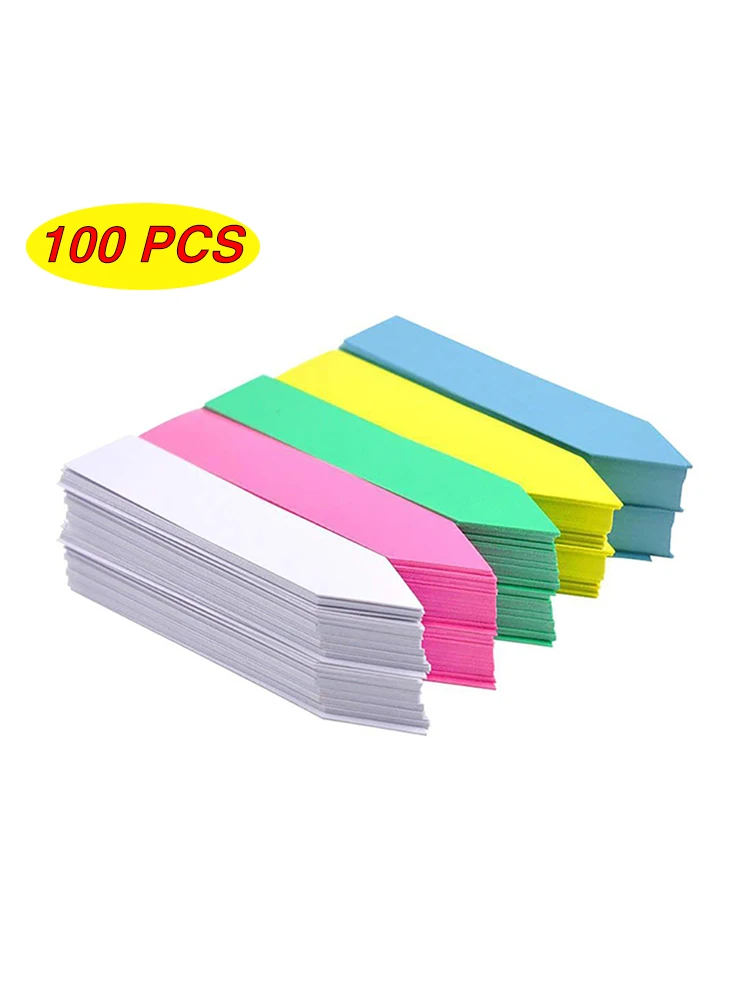 100Pcs Waterproof PVC Plant Tags Garden Plant Labels Nursery Markers Flower Pots Seedling Labels Tray Mark Garden Accessories