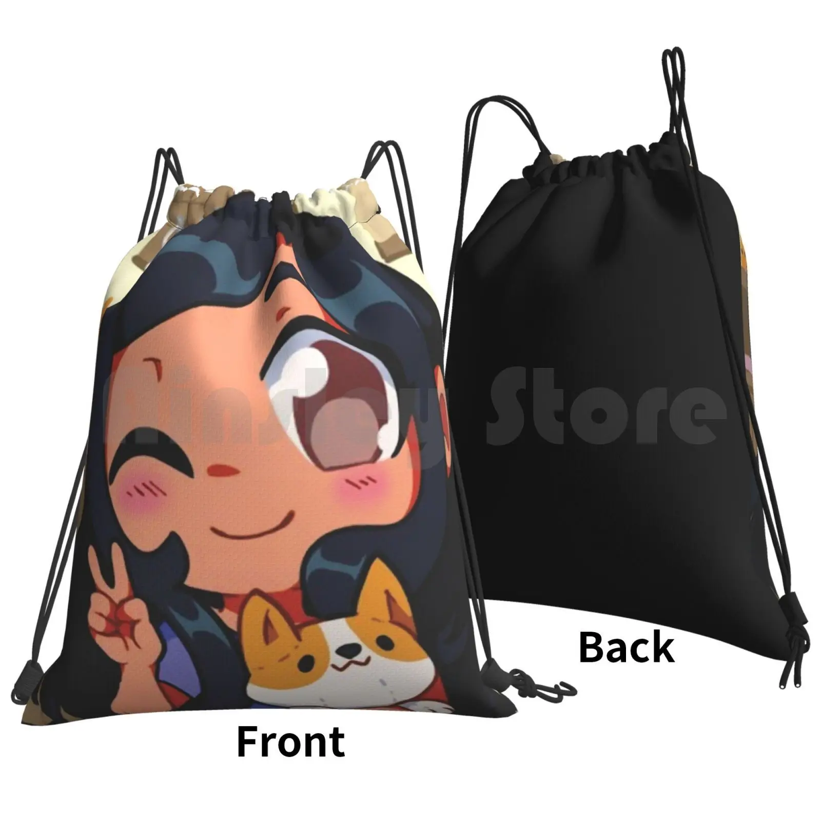 Animation Backpack Drawstring Bags Gym Bag Waterproof Aphmau Aaron Lycan Aaron Lycan Aphmau Lycan Aphmau Aaron Lycan