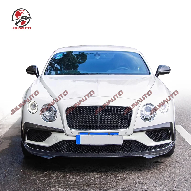 For 2016-2018 Bentley Continental GT Carbon Fiber STARTECH Style Front Bumper Side Air Vents Cover Carbon Trims Body Kit