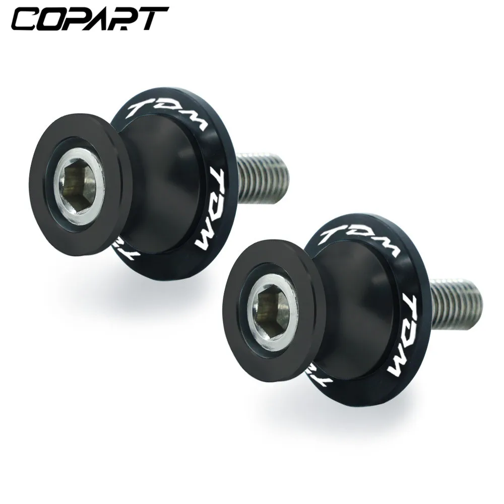 Motorcycle SwingArm Sliders Spools 2PCS 6MM CNC Stand Screw Paddock For YAMAHA TDM 850 TDM850 TDM 900 TDM900 All Years