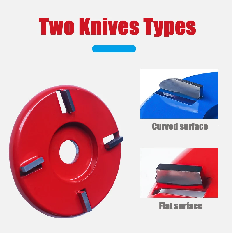 Flat Curved Knife Wood Grinding Wheel Rotary Disc Wood Turbo Carving Disc Angle Grinder Disc 16mm Bore 3 4 5 6 8 Teeth